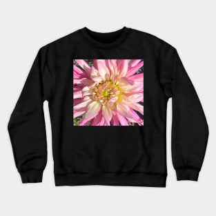 The Open Hearted Love Radiance of the Pink Dahlia Crewneck Sweatshirt